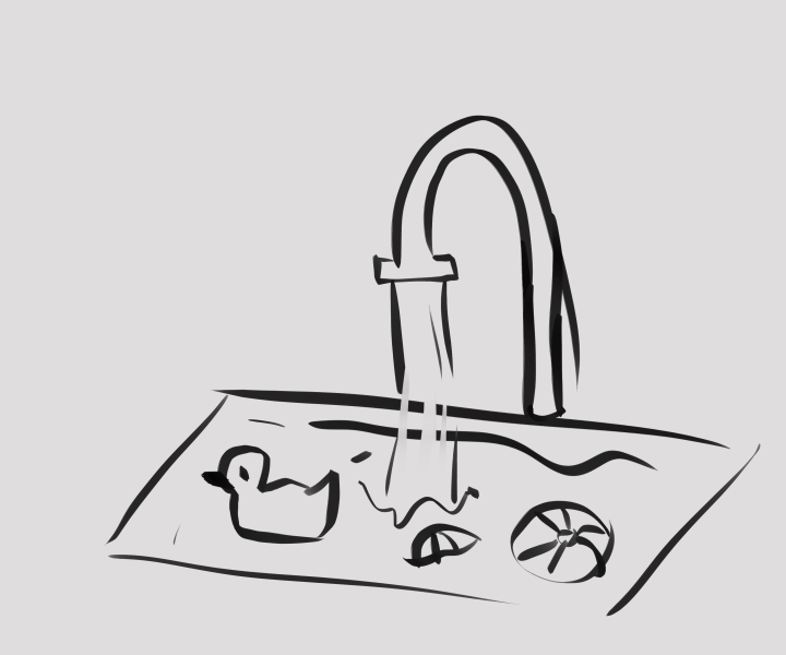sink full of water
