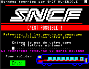 Minitel French screen