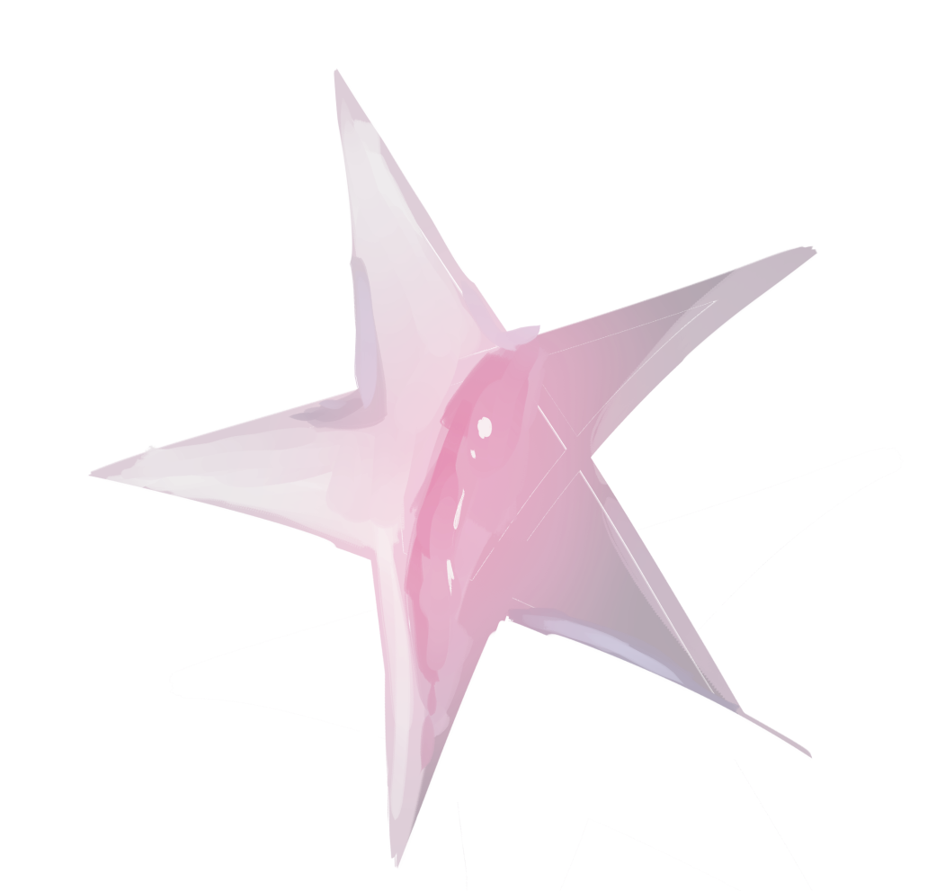 glossy star on transparent background